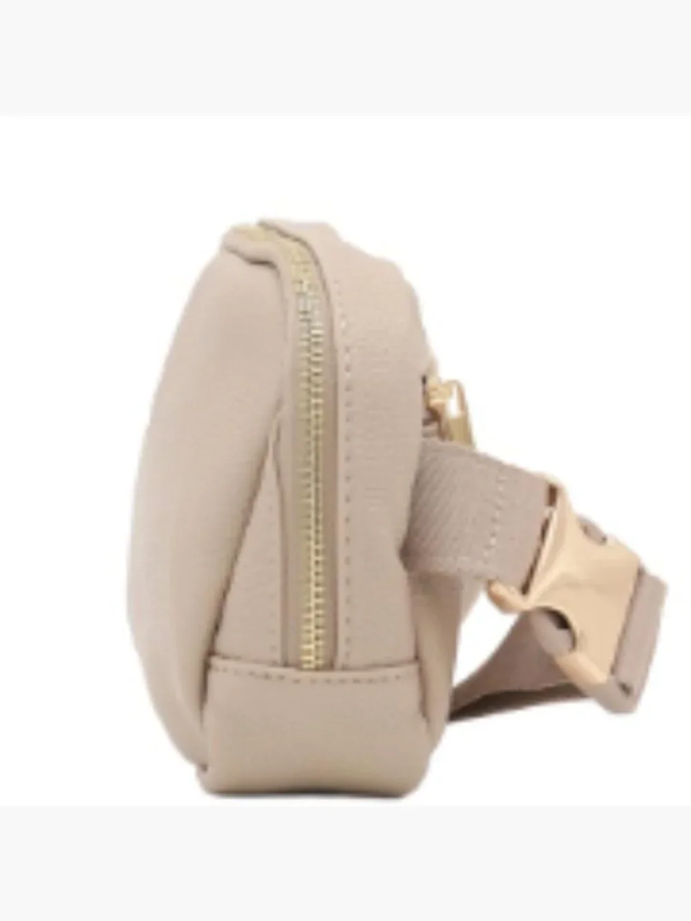 PU Leather Fannie Pack Belt Bag with Gold Buckle Adjustable